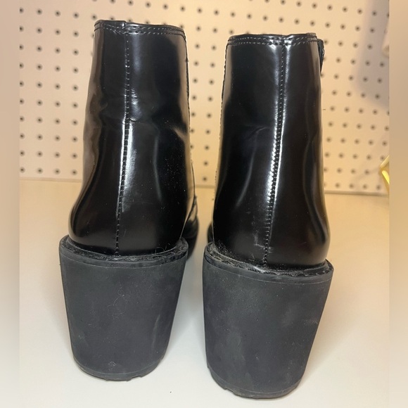 Clarks Marcelle Game, Black Ankle Wedge Booties - Picture 10 of 16